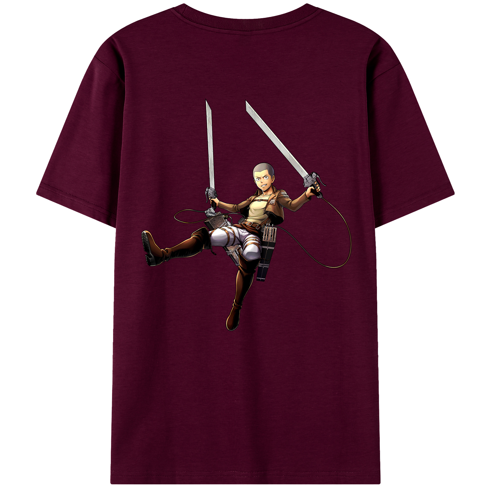（画像用） 進撃の巨人 コニー·スプリンガー Attack on Titan Connie Springer レディース半袖Tシャツ(バックプリント)